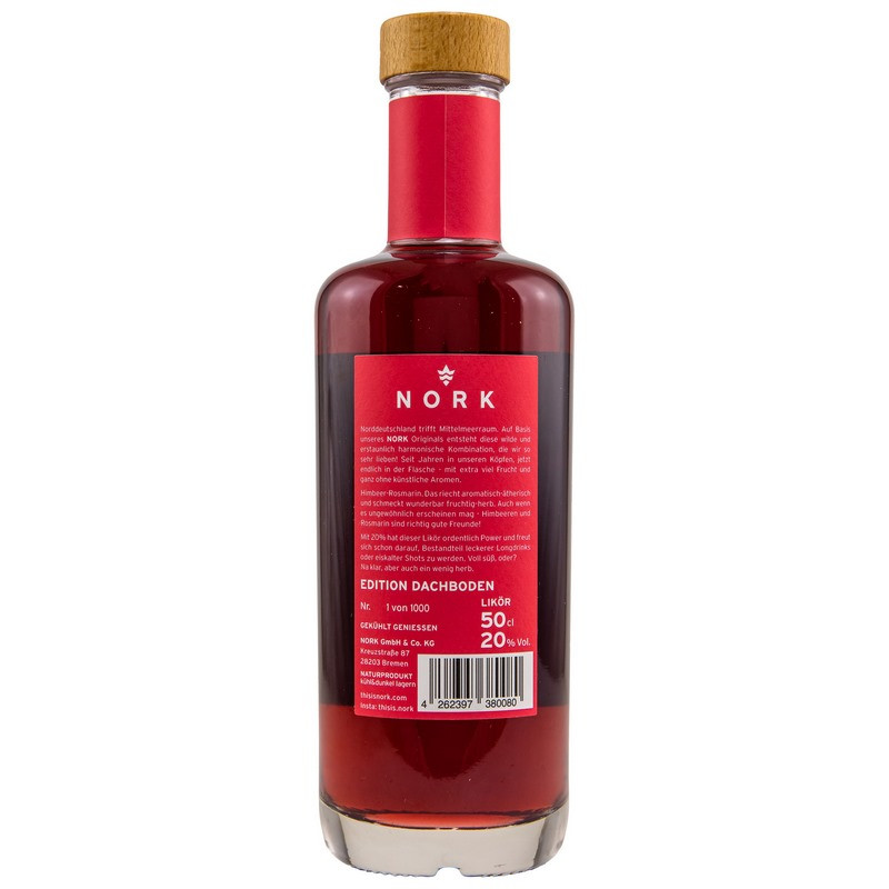 Nork Himbeer-Rosmarin Likör 0,5 L 20% vol Nork Himbeer-Rosmarin Likör 0,5 L 20% vol