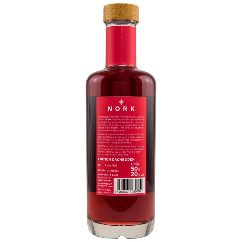 Nork Himbeer-Rosmarin Likör 0,5 L 20% vol Nork Himbeer-Rosmarin Likör 0,5 L 20% vol