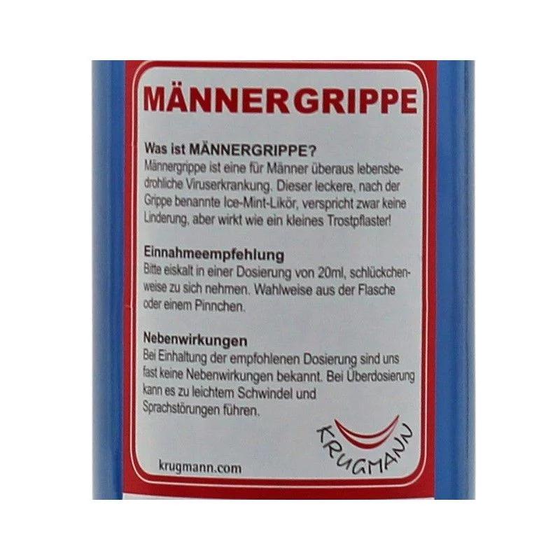 Männergrippe Ice-Mint-Likör 0,7 L 15% vol