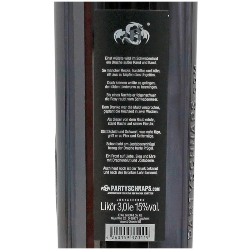 Ficken Likör 3 Liter Drachenflasche 15%vol Ficken Likör 3 Liter Drachenflasche 15%vol