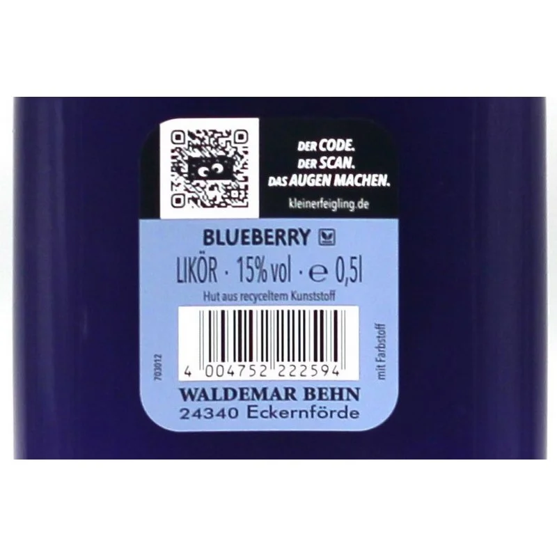 Kleiner Feigling Special Edition Blueberry 0,5 L 15% vol Kleiner Feigling Special Edition Blueberry 0,5 L 15% vol
