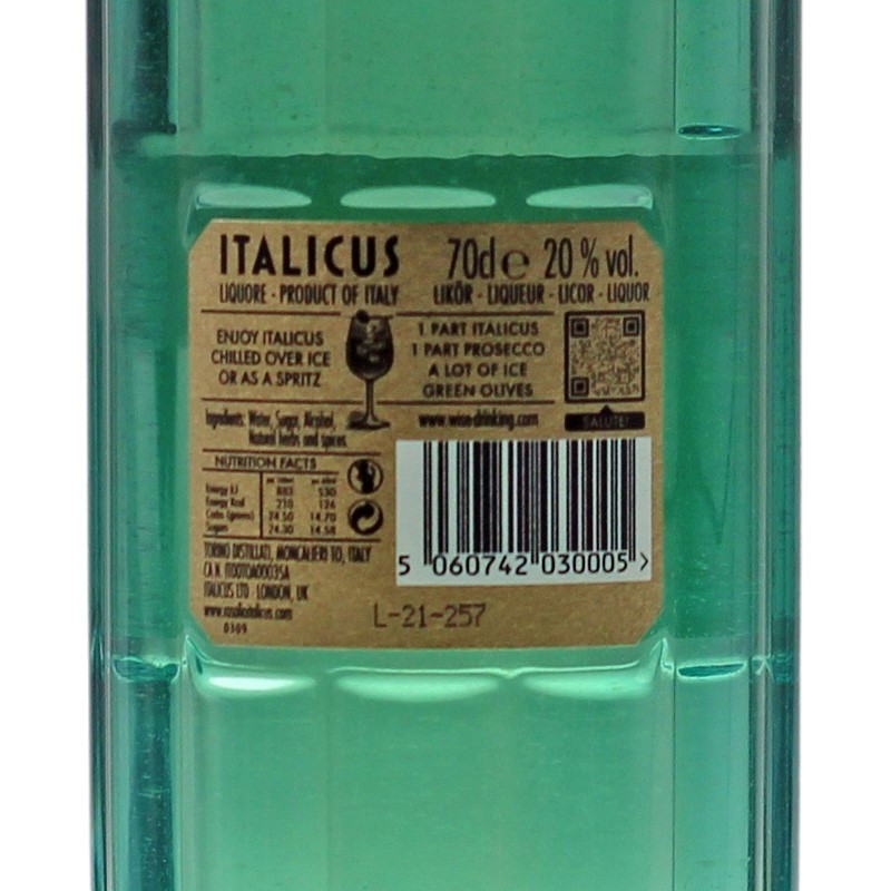 Italicus Rosolio di Bergamotto 0,7 L 20% vol Italicus Rosolio di Bergamotto 0,7 L 20% vol