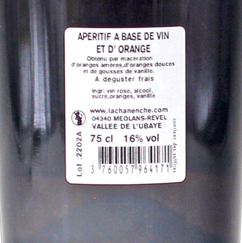 Lachanenche Vin et Orange Aperitif 0,75 L 16% vol
