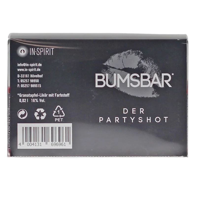 BUMSBAR der Partyshot 20x 0,02 L PET 16% vol BUMSBAR der Partyshot 20x 0,02 L PET 16% vol
