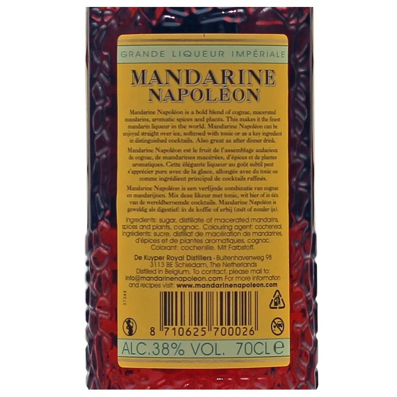 Mandarine Napoleon Cognac Likör 0,7 L 38% vol Mandarine Napoleon Cognac Likör 0,7 L 38% vol
