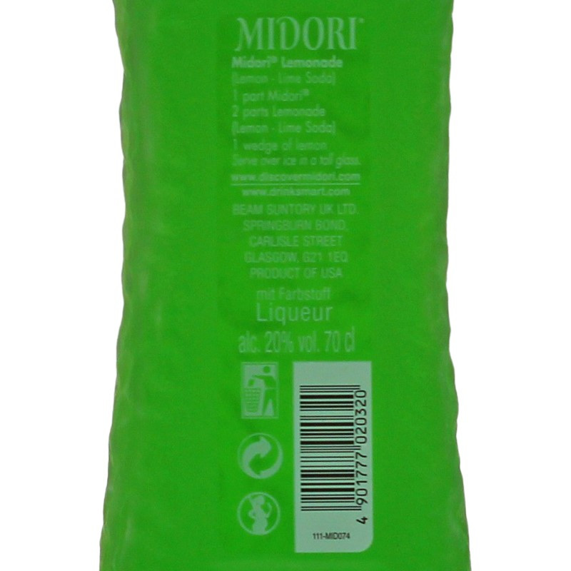 Midori Melon Liqueur 0,7 L 20% vol Midori Melon Liqueur 0,7 L 20% vol