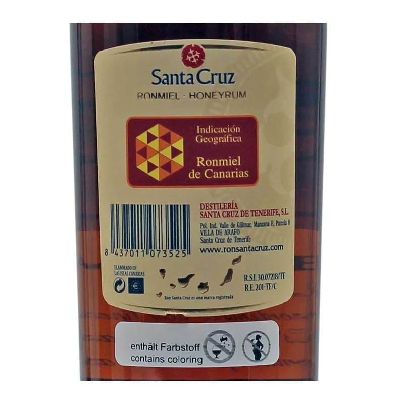 Santa Cruz Ronmiel de Canarias 0,7 L 20% vol Santa Cruz Ronmiel de Canarias 0,7 L 20% vol