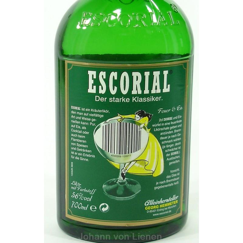 Escorial Grün 0,7 Ltr. 56%vol. Escorial Grün 0,7 Ltr. 56%vol.