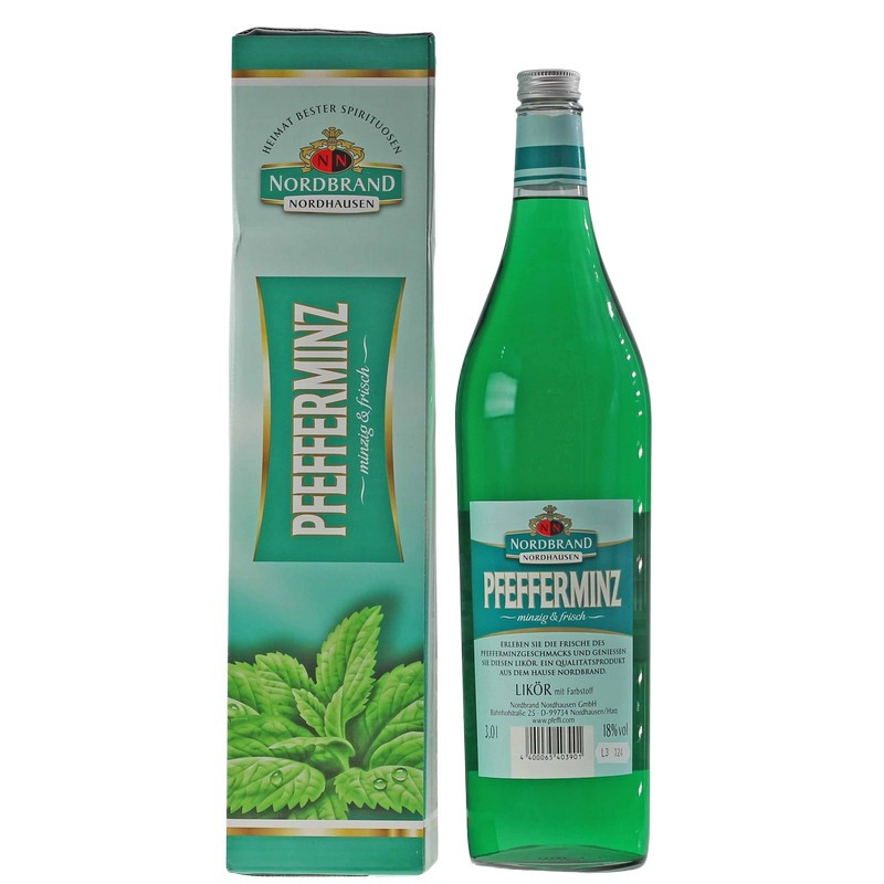 Nordbrand Pfeffi Pfefferminzlikör 3 Liter 18% vol Nordbrand Pfeffi Pfefferminzlikör 3 Liter 18% vol