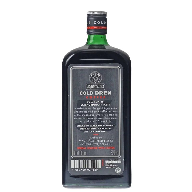 Jägermeister Cold Brew Coffee Likör 1 Liter 33 % vol Jägermeister Cold Brew Coffee Likör 1 Liter 33 % vol