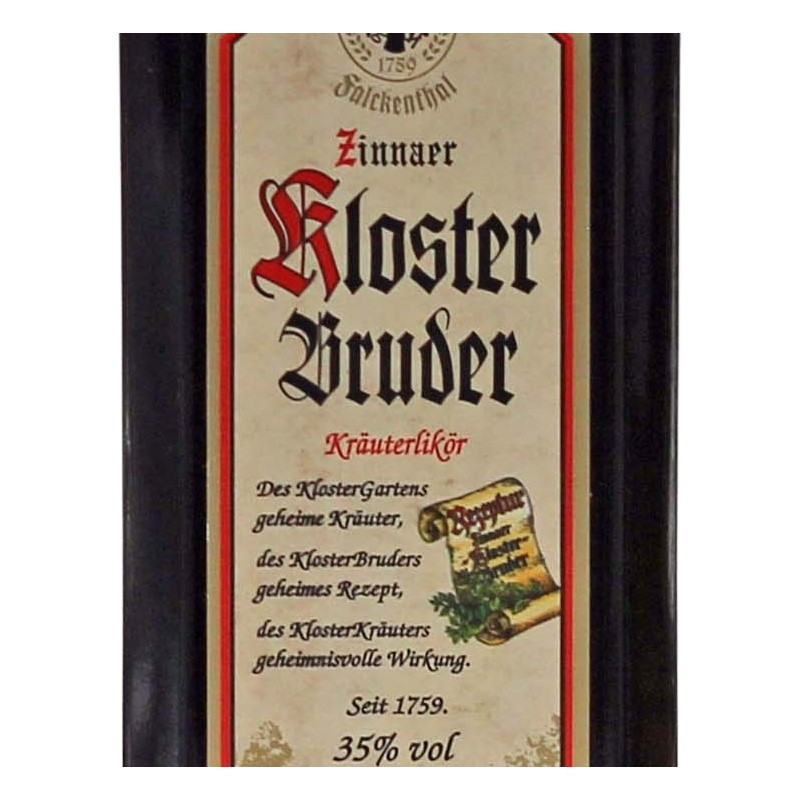 Zinnaer Klosterbruder Kräuterlikör 0,7 L 35% vol Zinnaer Klosterbruder Kräuterlikör 0,7 L 35% vol