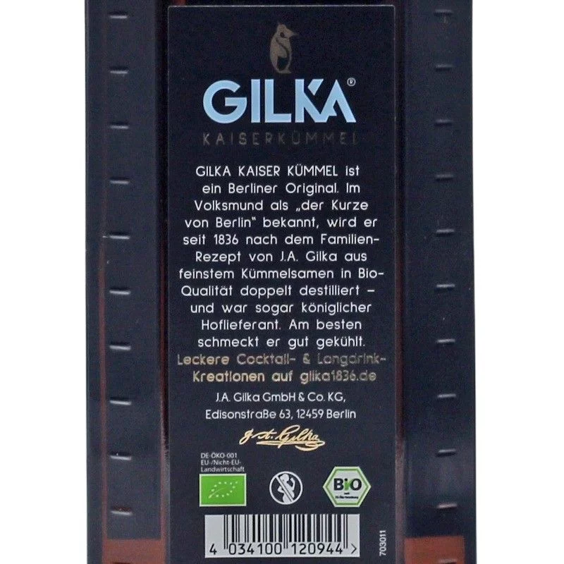 Gilka Kaiser Kümmel Bio 1 L 38% vol