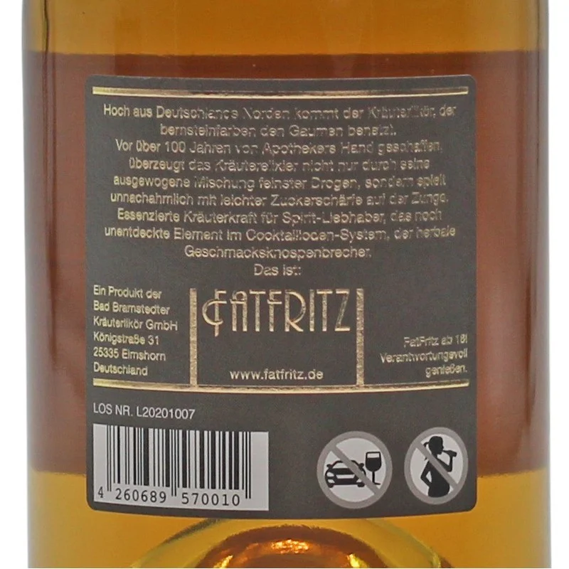 FatFritz Premium Kräuterlikör 0,5 L 38% vol FatFritz Premium Kräuterlikör 0,5 L 38% vol