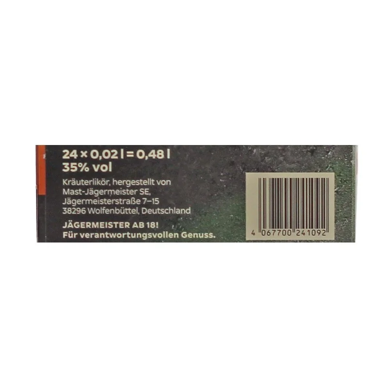 24 Minis Jägermeister 0,02 L 35% vol
