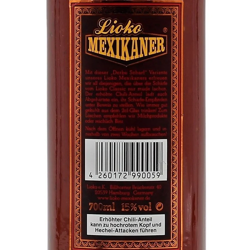 Lioko Mexikaner Derbe Scharf - Chili 0,7 L 15% vol