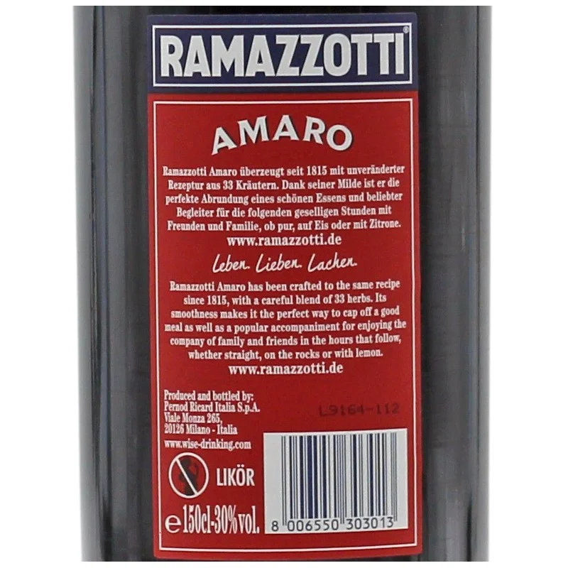 Ramazzotti Magnumflasche 1,5 L 30% vol