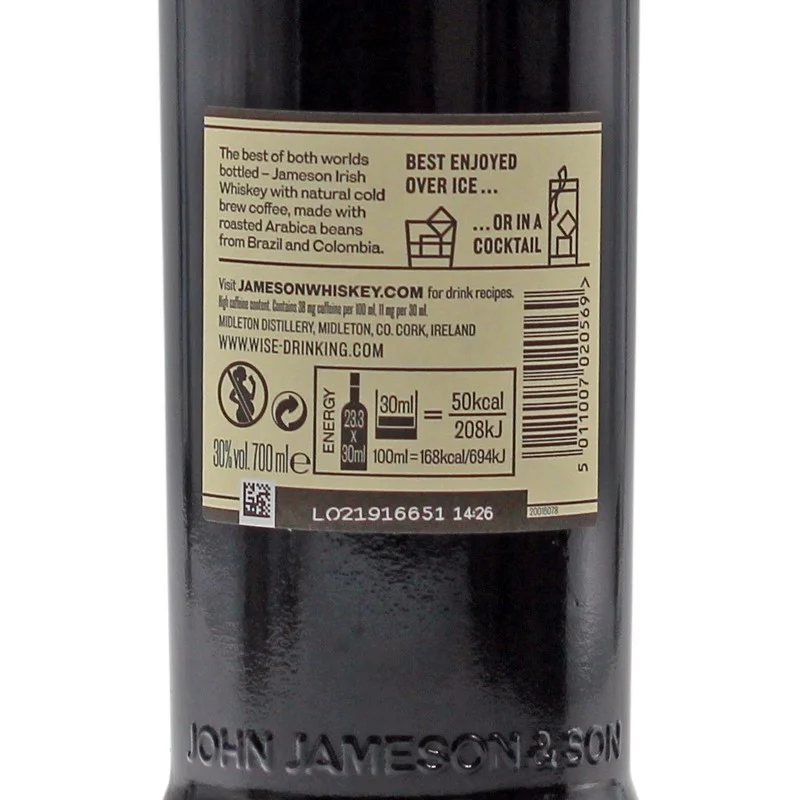 Jameson Cold Brew Kaffeelikör 0,7 L 30% vol Jameson Cold Brew Kaffeelikör 0,7 L 30% vol