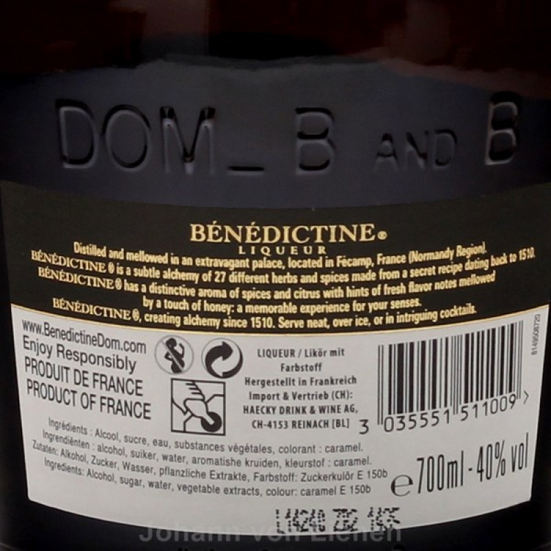 Benedictine D.O.M. Liqueur 0,7 L 40% Benedictine D.O.M. Liqueur 0,7 L 40%