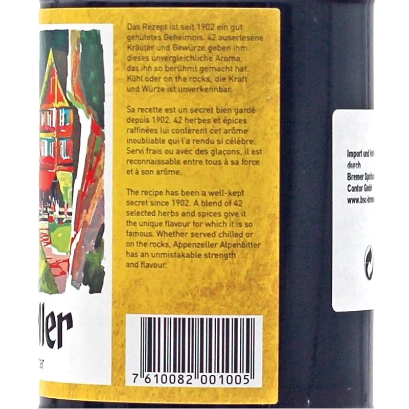 Appenzeller Alpenbitter 1L 29 % vol Appenzeller Alpenbitter 1L 29 % vol
