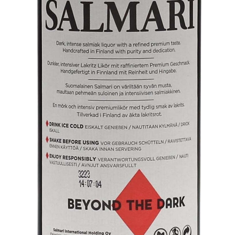 Salmari Salmiak Lakritzlikör 0,7 L 25% vol Salmari Salmiak Lakritzlikör 0,7 L 25% vol