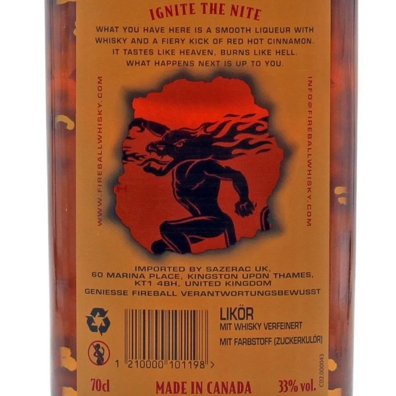 Fireball Whisky Zimt Likör 0,7 L 33% vol