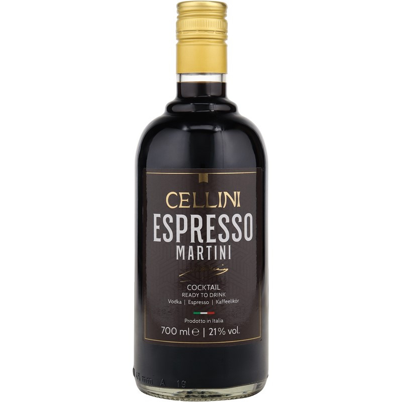 Cellini Espresso Martini Cocktail ready to drink 0,7 L 21% Cellini Espresso Martini Cocktail ready to drink 0,7 L 21%