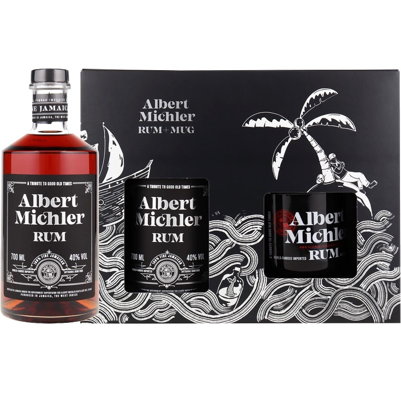 Albert Michler Rum in GP inkl. Tin Cup black 0,7 L 40% vol Albert Michler Rum in GP inkl. Tin Cup black 0,7 L 40% vol