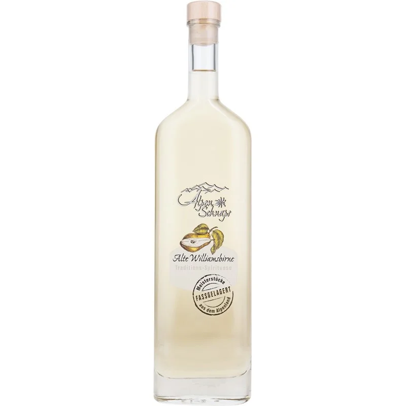 Alpenschnaps Alte Williamsbirne Fasslagerung 0,5 L 42% vol Alpenschnaps Alte Williamsbirne Fasslagerung 0,5 L 42% vol