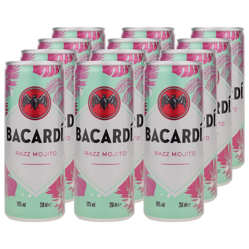 Bacardi Razz Mojito Dose 12x 0,25 L 10% vol Bacardi Razz Mojito Dose 12x 0,25 L 10% vol