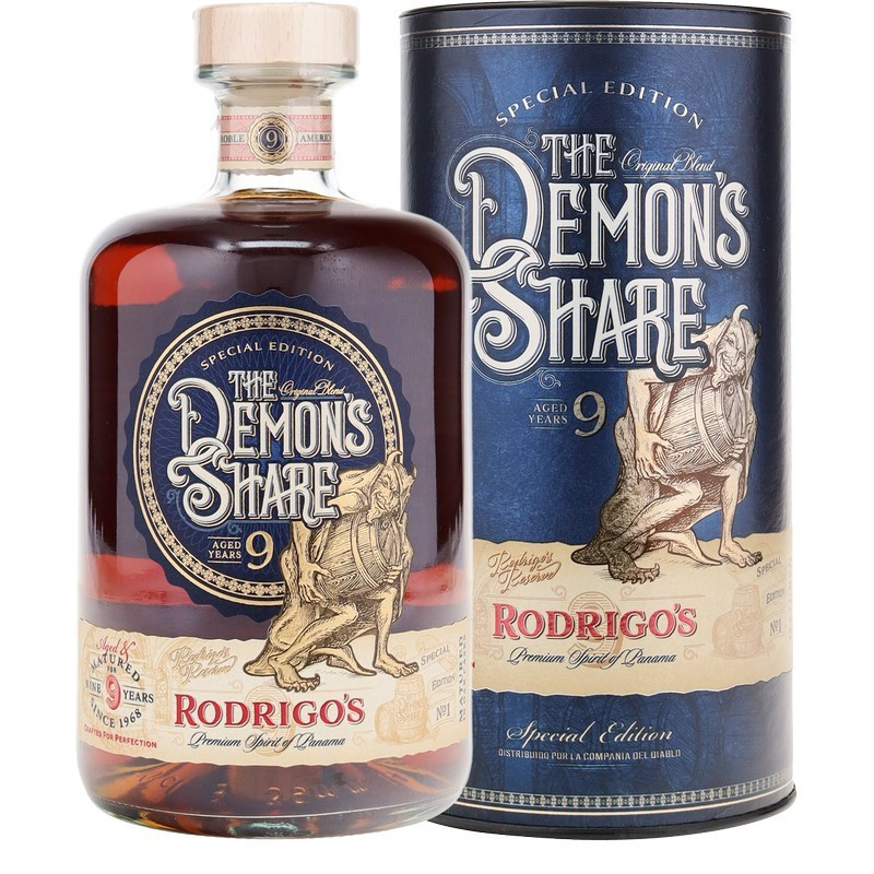 The Demon's Share 9 Jahre Rodrigo's Reserve 0,7 L 40% vol The Demon's Share 9 Jahre Rodrigo's Reserve 0,7 L 40% vol