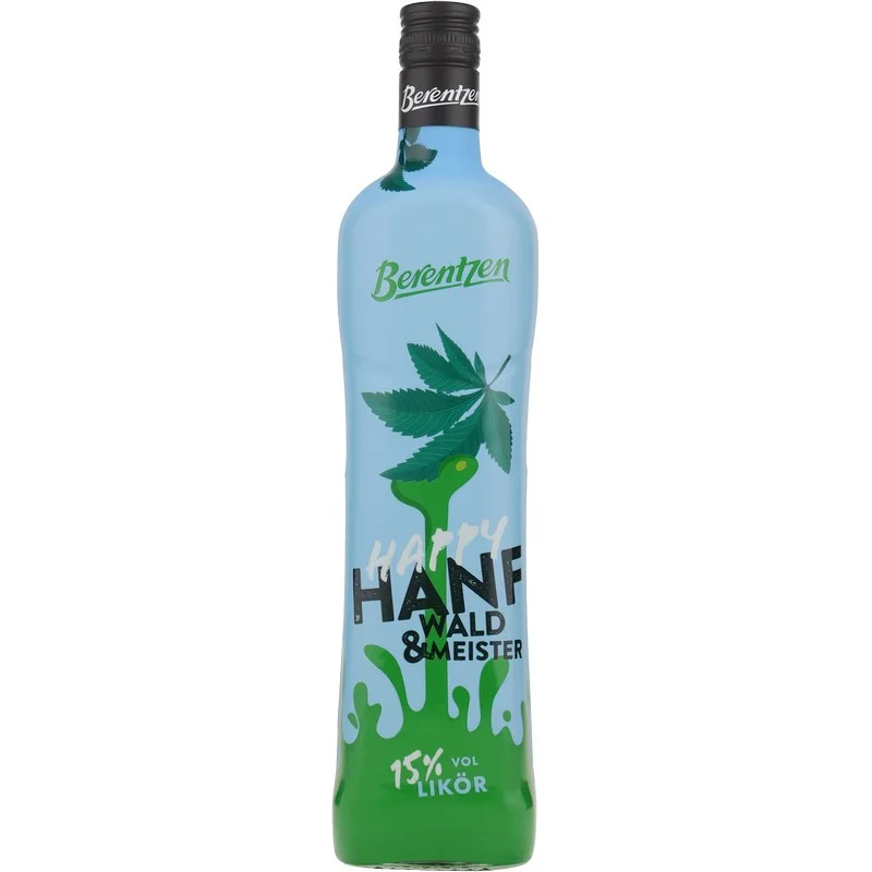 Berentzen Happy Hanf Waldmeister Likör 0,7 L 15% vol Berentzen Happy Hanf Waldmeister Likör 0,7 L 15% vol