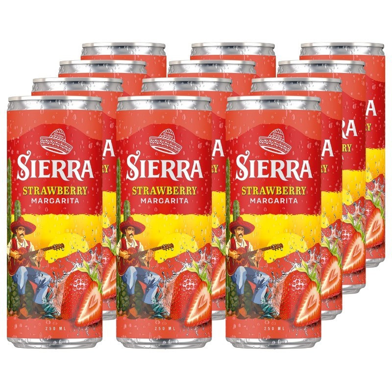 Sierra Strawberry Margarita Dose 12x 0,25 L 10% vol Sierra Strawberry Margarita Dose 12x 0,25 L 10% vol