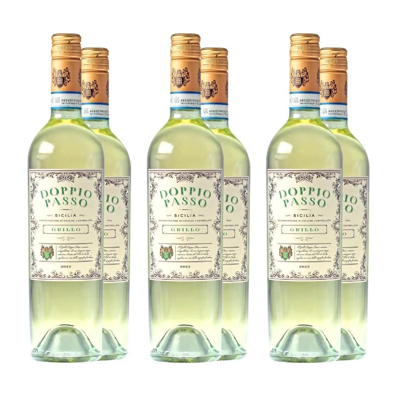 6 x Doppio Passo Grillo Sicilia 0,75 L 12,5% vol 6 x Doppio Passo Grillo Sicilia 0,75 L 12,5% vol