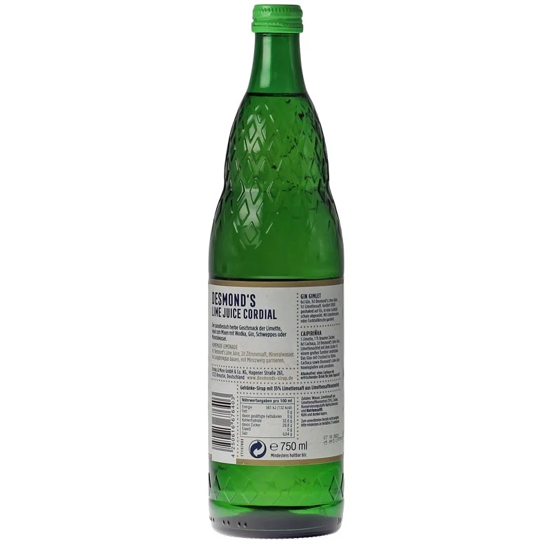 Desmonds Lime Juice Limonadenkonzentrat 0,75 L Desmonds Lime Juice Limonadenkonzentrat 0,75 L