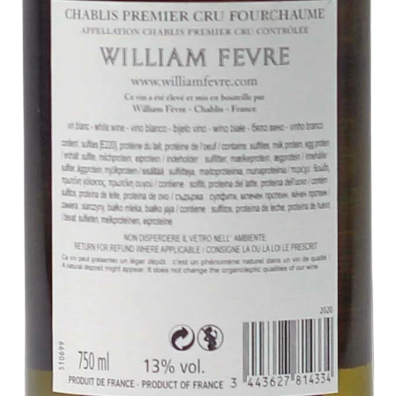 William Fèvre Chablis Premier Cru Fourchaume 0,75 L 13% vol