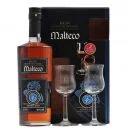 Ron Malteco Rum 10 Jahre Geschenkset + 2 Gläser 0,7 L 40% vol
